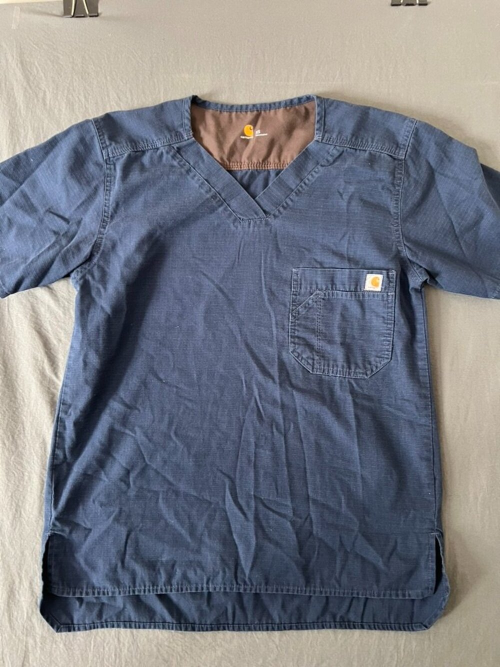 Carhartt Scrub top Men's size XS Uniform Medical Navy